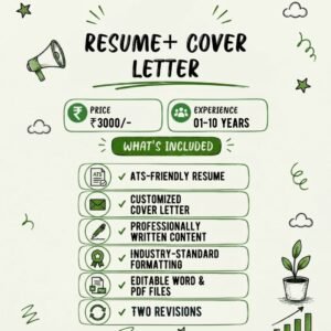 Resume plus cover letter Writing(1-10 Years)