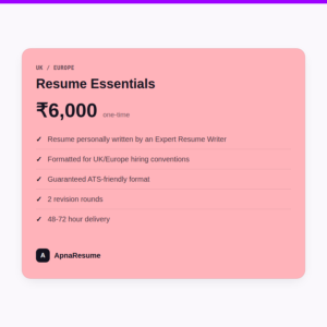 Resume Essentials (UK/Europe)
