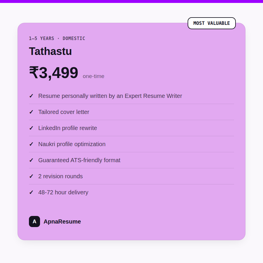 Tathastu (1-5 Years)